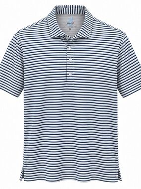 🖤 johnnie-O Featherweight Blue Striped Golf Polo | Men’s M